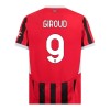 Officiële Voetbalshirt + Korte Broek AC Milan Giroud 9 Thuis 2024-25 - Kids